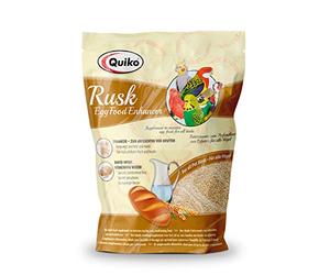 Quiko Rusk 1 Kg Additivo speciale per inumidire il mangime per le uova, il mangime per l'allevamento e il mangime morbido per uccelli domestici e piccioni da corsa