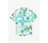 Quiksilver - Camicia in cotone - Apero Classic SS Shirt Aqua Sundown per Uomo in Cotone - Taglia M - Blu