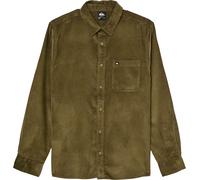 Quiksilver - Camicia in velluto a coste - Smoke Trail Cord Shirt Grape Leaf per Uomo in Cotone - Taglia S - Kaki