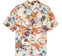 Quiksilver - Camicia in viscosa Ecovero - Safe Paradise SS Shirt Garden Glade Interfact Floral per Uomo - Taglia M - Arancione