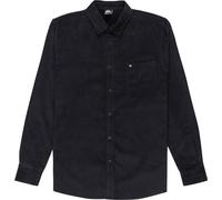 Quiksilver - Camicia Uomo in velluto - Smoke Trail Cord Shirt True Black per Uomo in Cotone - Taglia L - Nero