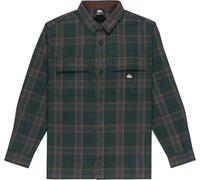 Quiksilver - Chemise épaisse - Yankee LS Shirt Trekking Green Yankee Plaid per Uomo in Lana Vergine - Taglia L - Verde