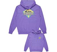 Quiksilver - Felpa con cappuccio - Apog Heritage Hoodie Dusted Peri per Uomo in Cotone - Taglia M - Viola