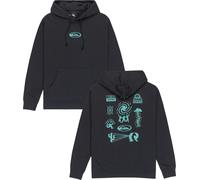 Quiksilver - Felpa con cappuccio da uomo in cotone riciclato - Salt Water Graphic Hoodie Black per Uomo in Cotone - Taglia M - Nero