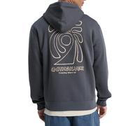 Quiksilver Felpa Uomo Cotone Graphic Pullover Skateboarding, Iron Gate Grigio
