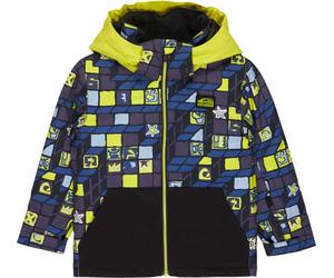 Quiksilver - Giacca da sci/snowboard - Little Mission Kids Jacket 3D Checker Yellow Plum in Pelle - Taglia Bambino 4-5 a - Giallo