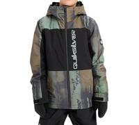 Quiksilver - Giacca da sci/snowboard - Side Hit Block Youth Jacket Bloomfade Dark Ivy in Pelle - Taglia Bambino 12a - Kaki