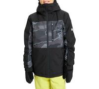 Quiksilver - Giacca da sci/snowboard - Side Hit Printed Youth Jacket Camostrokes True Black in Pelle - Taglia Bambino 12a - Nero