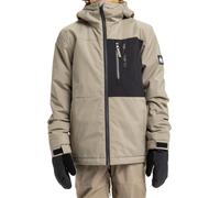 Quiksilver - Giacca da sci/snowboard - Side Hit Solid Youth Jacket Fallen Rock in Pelle - Taglia Bambino 14a - Beige