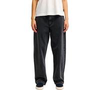 Quiksilver - Jeans in cotone - QSW Wide Crop Denim Pant W Black Tint Brown per Donne in Cotone - Taglia 26 US - Nero