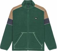Quiksilver - Maglione in pile con zip da uomo - Clean Coast Block Full Zip Fleece Trekking Green per Uomo in Poliestere Riciclato - Taglia L - Verde
