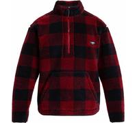 Quiksilver - Pile da uomo con mezza zip in sherpa - Mercury Woodlands Sherpa Woodlands Biking Red per Uomo - Taglia L - rosso