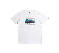Quiksilver QS Gradient Mountains SS T-Shirt, Bianco, M Uomo