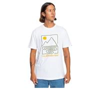 Quiksilver QS Outline Mountains SS T-Shirt, Bianco, L Uomo