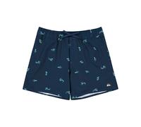 Quiksilver - Short da bagno - Stretch Printed Volley 16 Dark Navy Spaced Out per Uomo in Poliestere Riciclato - Taglia XL - Blu navy