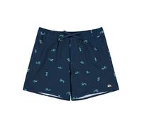 Quiksilver - Short da bagno - Stretch Printed Volley 16 Dark Navy Spaced Out per Uomo in Poliestere Riciclato - Taglia M - Blu navy