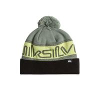 Quiksilver Berretto Summit con risvolto da uomo verde chiaro e nero