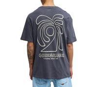 Quiksilver T-Shirt Manica Corta Curve Palm - Iron Gate, Cotone, Grigio
