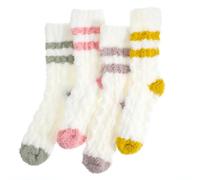 Quilax 5 paia di calzini pelosi da donna in microfibra morbidi e accoglienti calzini soffici pantofole in peluche calzini caldi per donna autunno inverno Natale, calzini per dormire a casa in peluche