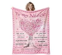 Quilazy Regalo per nipote da zia, festa della mamma, regalo per nipoti da zia, a mia nipote, regalo di compleanno, miglior regalo di Natale/San Valentino/laurea/compleanno per nipoti Gils coperta