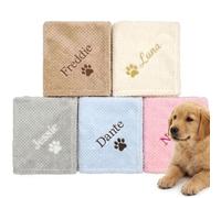 Quilia Coperta personalizzata per cani | Coperta ricamata su misura per animali domestici con nome/logo | Adatto a cani e gatti | Regalo per chi ha animali domestici