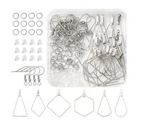 QUILSTM Ganci per orecchini con materiali di qualità per la creazione di gioielli e orecchini, anelli di congiunzione, progetti fai da te. Ottima esperienza. Cerchio per perline