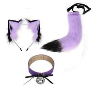 QUILSTM Grazioso accessorio per costume con coda e orecchie di peluche, con | coda e orecchie di animali, per feste in costume, progettato per durare attraverso molteplici usi, mantenendo forma e colore.