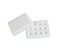 QUILSTM Tavolozza multifunzionale da 12 pozzetti con coperchio, facile da pulire, per artisti, per dipingere, colorare, mescolare colori a olio. Organizzatore per accessori
