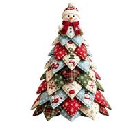 Quilted Christmas Tree Kit, 3D Quilted Handmade Snowmen Decoration