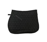 Quilted Horse Saddle Pad Shock Absorbing Breathable Sweat Absorbent For Riding per Ogni Cavaliere(Black)