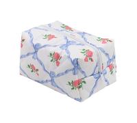 Quilted Makeup Bag, Portable Travel Toiletry Organizer, Large Capacity Cosmetic Pouch, Sturdy and Stylish Storage Case for Women and Girls, Ideal for Daily Use, Vacations, and Beauty