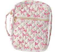 Quilted Makeup Bag Storage Practical Dustproof Pouch Cosmetic Bag, Bow And Heart Professional process