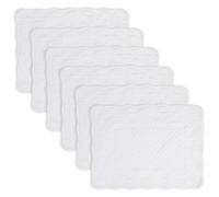 Quilted Placemats Set of 6,13x18 Inch Rectangular Table Mats
