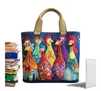 Quilted Tote Bag, Lightweight Purse, Animal Pattern Handbag with Compact Build, Women’s Accessory with Sturdy Utility, Fashion Tool, Reliable Carry Aid for Work Travel School College Office Hospital