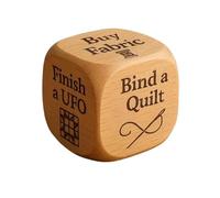 Quilter, Dadi in legno fatti a mano a 6 lati, con attività di trapuntatura incise, compra tessuto, rifinisci un UFO, lega una trapunta, organizza una scorta, strumento da cucito divertente per