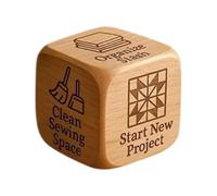 Quilter Dice - Handmade Wooden Sewing Dice | Creative 6-Sided Sewing Task Roller, Engraved Craft Game For Quilters, Fun Decision Maker For Sewists, Gift For Crafting Enthusiasts Title 2: Quilt