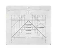 Quilter Ruler Smooth Acrylic Guide, Layered Fabric Measuring Tool ol, Professional Sewing Triangle Cutter Clear Printed Scale Durable Edge Sturdy Design for Tailors Designers Sewers