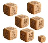 Quilter’s Dice, Handmade Wooden Dice, Quilting Decision 6 Sided Dices with Engraved Tasks, Fun Practical Tool for DIY Sewing Enthusiasts, Unique Gift for Quilters Crafters, Board Games(6pcs)