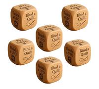 Quilter's Decision, Dadi in legno fatti a mano, per quilting e avventura, con 6 attività di cucito incise, regalo creativo per quilter, amanti del fai da te, per stimolare l'ispirazione e superare i