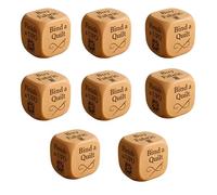 Quilter's Decision, Dadi in legno fatti a mano, per quilting e avventura, con 6 attività di cucito incise, regalo creativo per quilter, amanti del fai da te, per stimolare l'ispirazione e superare i