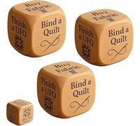 Quilter's Dice, Handmade Wooden Decision Dice, Fun Gift for Quilters, Sewists & Craft Lovers to Add Excitement to Sewing Routine (primary color,3pcs)