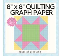Quilter's Graphing Paper, 8" x 8" Grid Layout, Pixel Art Design, Coordinate Graphing
