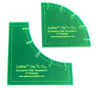 Quilter's Paradise Drunkards Path Template Green