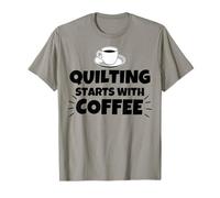 Quilting Inizia con Il caffè Maglietta