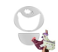 Quilting Ruler - Acrylic, 6/8/10in Chicken Shaped Heavy-Duty Sewing Template Precise Cut | Creative Kitchen Themed Craft Stencil, Pot Holder Sewing Ruler For Quilting, Baking, BBQ