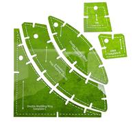 Quilting Ruler Templates - Acrylic Wedding Ring Set Gauge, Sewing Cutting Templates quiltHoliday 5x | Accurate Piecing Guide, QuiltBorder Measurement, Inglese Paper Piecing, Memorry QuiltProject