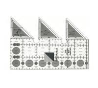 Quilting Ruler - Triangle 45° Double-Scale Fabric Measuring Tool for Sewing, Embroidery with Multi-Purpose Function for Knitting, Crocheting, Weaving, Handcrafting, Home Studio Use