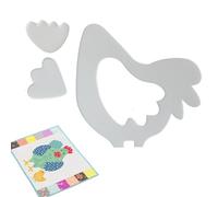 Quilting Templates - Chicken Quilt Templates, Hand Sewing Pattern Stencil Crafts Accessories for Beginner Women Family Activities Parties