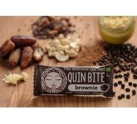 QUIN BITE Brownie; Barretta di frutta e noci cruda; 12 bars (12x30g); Quin Bite - La deliziosa barretta crudista! 12x30g
