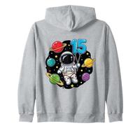 Quindicesimo Compleanno Astronauta Pianeti 15 ° Carino Spazio Felpa con Cappuccio